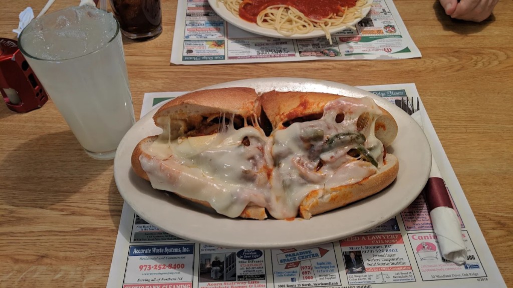 Hot sub sandwich at Frank's Pizza